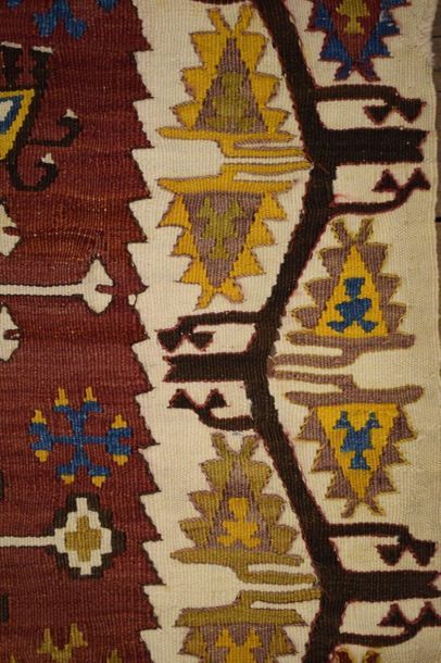 null KILIM KONYA, ANATOLIE CENTRALE, TURQUIE, VERS 1930 

Décor de cinq médaillons...