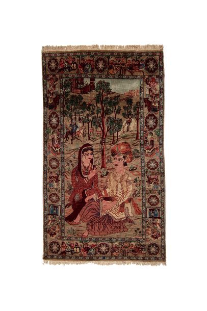 null PUNJAB OF INDIA, CIRCA 1975 

Set of a gallant scene and hunting scene in the...
