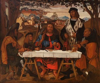 null MARCO Marziale (D'après)

Actif à Venise de 1493 à 1507



Le Repas d'Emmaüs



Huile...