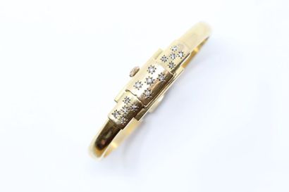 GAUCHERAND GAUCHERAND

Mechanical ladies' wristwatch in 18K (750) yellow gold, rectangular...