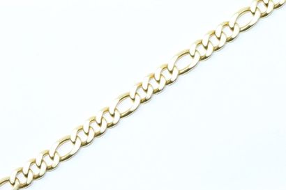 null 18K (750) yellow gold bracelet with chain link.

Wrist circumference: approx....