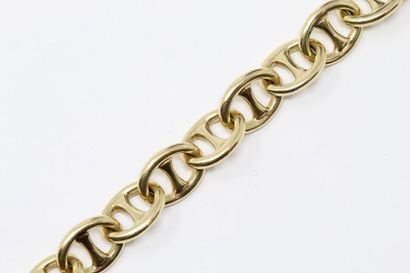 null Bracelet en or jaune 18K (750) à maille marine.

Tour de poignet : env. 19 cm....