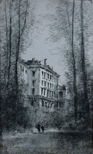 null ECOLE FRANCAISE Fin du XIXe siècle 



1 - « Ruine du château de St Cloud »...