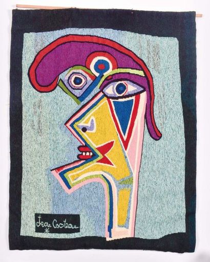 null Jean COCTEAU (from a box of)
Marianne. Rectangular View Tapestry in
coloured...