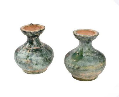 null CHINA - HAN Period (206 BC - 220 AD)

Two small models of baluster vases with...