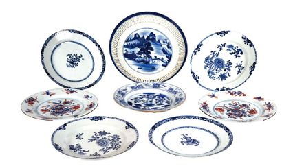 null CHINA, Compagnie des Indes - 18th century

Set of seven porcelain plates, five...