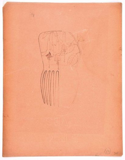 null Rene LALIQUE (attribute a)

Suite of four pencil and gouache drawings on

Rives...