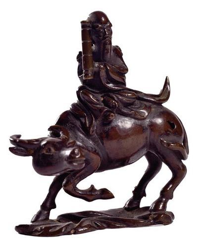 null CHINE - XIXe siècle

Petit porte-baguettes d'encens en bronze à patine brune...