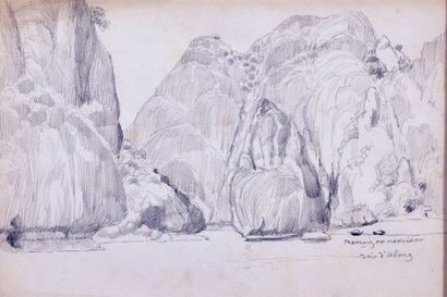 null François De MARLIAVE (1874-1953)
La baie d’Along / Vinh Ha Long
Crayon noir...