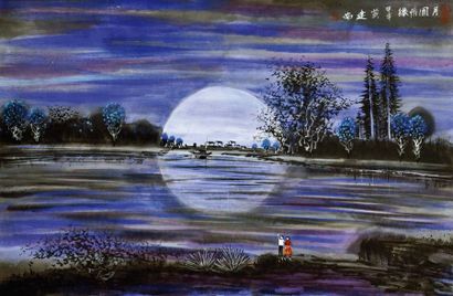 null HUANG Jiannan (1952)
L’amour de la pleine lune, 2014
Aquarelle et gouache sur...