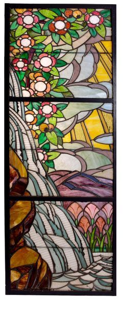 null Jacques GRUBER (1870-1936)

Sun rays on waterfall. Two stained glass windows

he...