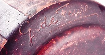 null George DE FEURE (1868-1943)

Vase a corps circulaire et col rentre. Epreuve...
