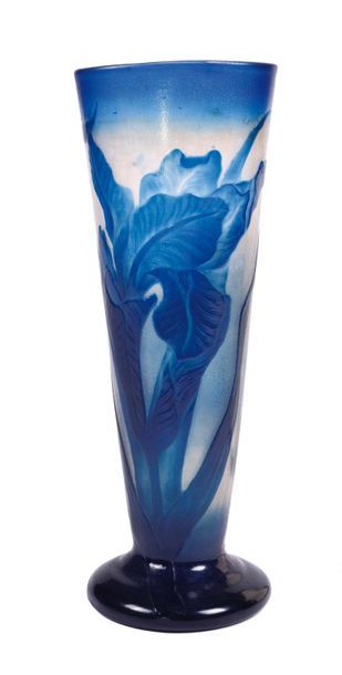 null MULLER CROISMARE - NANCY

Cornet vase on pedestal. Double glass proof

blue...