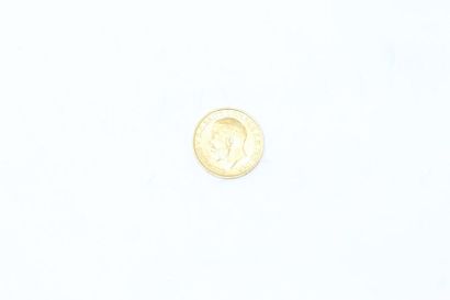 Gold coin of 1 sovereign George V (1913)....