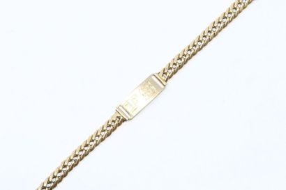 null 18k (750) yellow gold bracelet engraved JS.

Wrist circumference: approx. 19...
