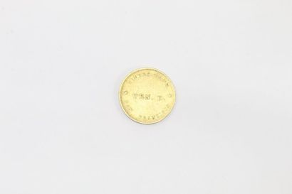  Gold 10-dollar coin Miners Bank (1849). 
TB to APC. 
Weight: 16.90 g. 