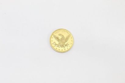  Pièce en or de 10 dollars Miners Bank (1849). 
TB à TTB. 
Poids : 16.90 g. 