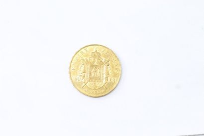 null Gold coin of 100 francs Napoleon III bare head (1858 A).

TB to APC.

Weight:...
