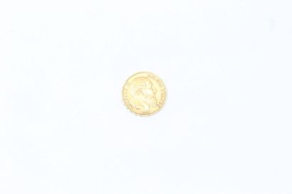null Gold coin of 20 francs - Leopold II bare head (1876).

TB to TBB.

Weight :6.45...