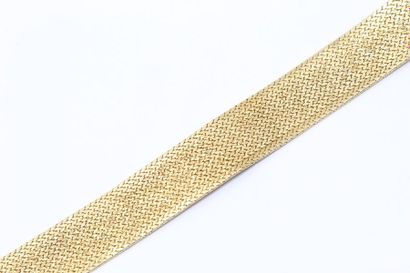 null 18k (750) yellow gold flat mesh bracelet. 

Wrist circumference: 19 cm. - Weight:...