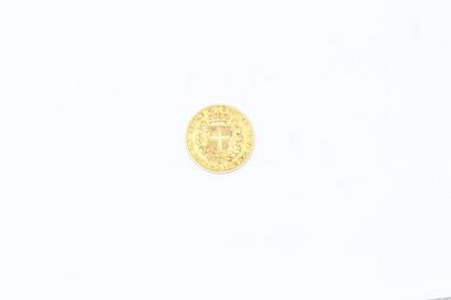 null 20 lira gold coin - Charles-Albert (1844).

TB to APC.

Weight: 6.45 g.