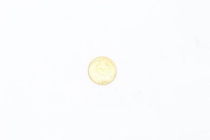 null Pièce en or de 10 francs Coq Marianne (1910).

TB à TTB.

Poids : 3.22 g.