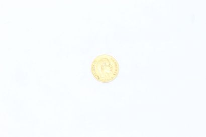 Gold coin of 10 francs Napoleon III bare...
