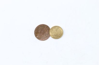null Pièce en or de 10 francs Coq (1907)

Poids : 3.20 g

On y joint une pièce en...