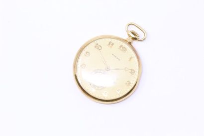 null Gusset watch in 18k (750) yellow gold, dial with beige background, Arabic numerals...