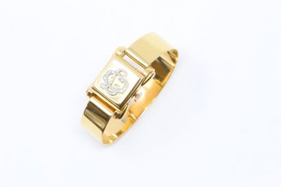 null EBEL 

Montre bracelet de dame mécanique or jaune 18k (750), à capot appliqué...