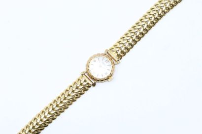 null Ladies' wristwatch, round case in 18k (750) yellow gold, cream-bottomed dial,...