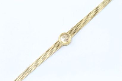 null Ladies' wristwatch, 18k (750) yellow gold case, cream dial and stick indexes....