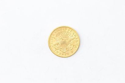 null Pièce en or de 20 dollars "Liberty Head - Double Eagle" avec devise (1868 S).
TB...
