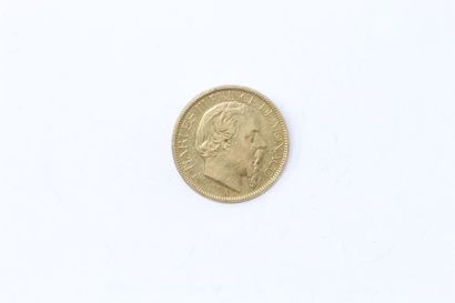 null Gold coin of 100 francs Charles III (1884 A) 

B to TB. 

Weight: 32.25 g.