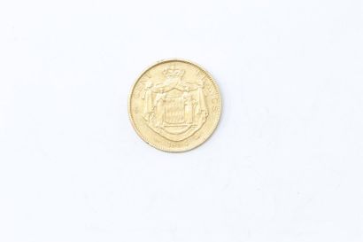null Gold coin of 100 francs Charles III (1884 A) 

B to TB. 

Weight: 32.25 g.