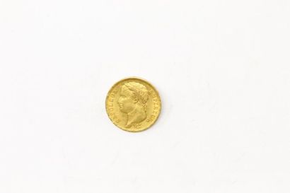 Gold coin 40 francs Napoleon Emperor head...