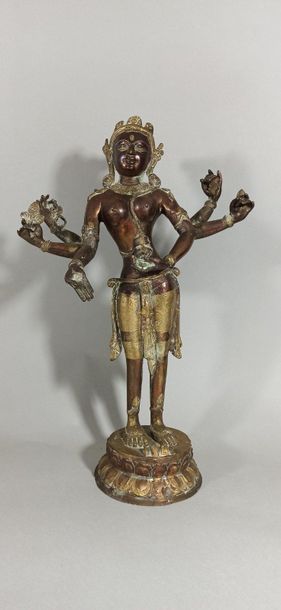 null TIBET, INDE, THAILANDE - Moderne

Ensemble quatre statuettes en métal, représentant...