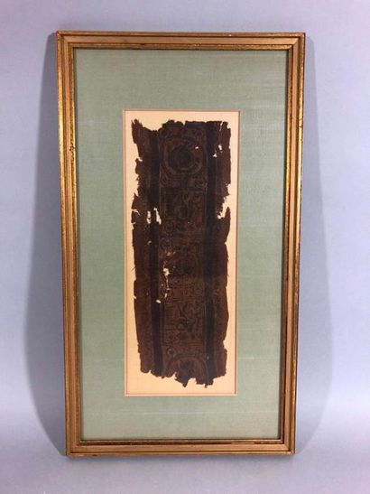  EGYPTE, VI - VIIIe siècle, 
Fragment de tissu Copte à décor de personnages dans...