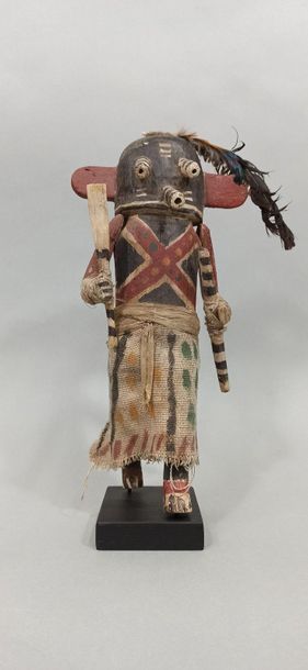 null Kachina KWIKWILAYAKA (kachina moqueur), HOPI (Arizona USA) représentation assez...