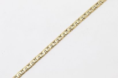 null Débris de bracelet en or jaune 18k (750) à maille haricot.

Poids : 7.18 g....