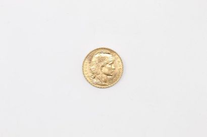 Gold coin of 20 francs Coq (1914). 

APC...