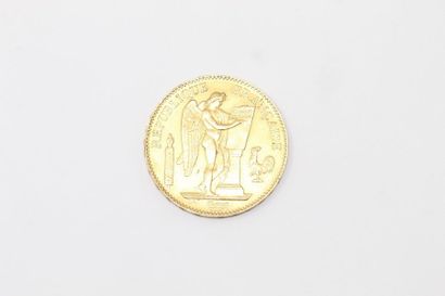 null Pièce en or de 100 francs Génie tranche Dieu Protège la France. (1885 A) 

TTB....