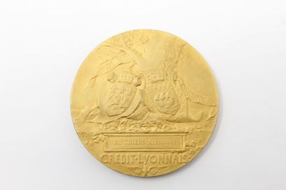 null Bronze medal (horn of plenty). 

Obverse: "HENRI. GERMAIN. FOUNDER. DU. CREDIT....