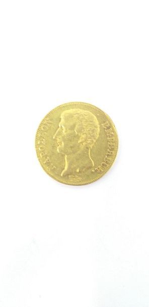 Gold coin 20 francs Napoleon bare head, revolutionary...
