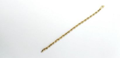 null Bracelet en or jaune 18k (750) à mailles cordes. 

Longeur : 19 cm - Poids :...