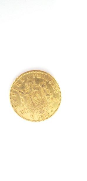 20 franc gold coin Napoleon III, painted...