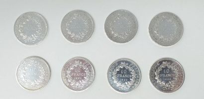 Set of 8 silver coins of 10 Hercules francs.

Weight:...