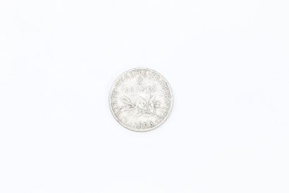 2 franc coin Semeuse, 1898 Paris, stranded...