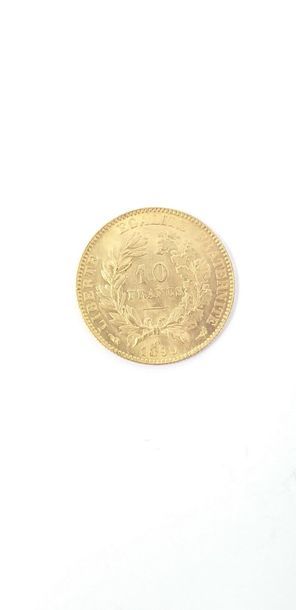 null Gold coin of 10 francs Ceres IIIrd Republic 1899 A. 

Weight : 3.22 g. 
