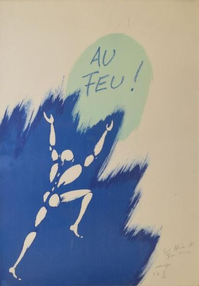 MESNAGER Jérôme, né en 1961 Au feu!, lithographie en couleurs, E.A. 8/20, signée...